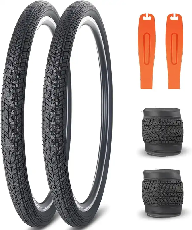 Best Seller 14/16/20/24/26 x 2.125 Bike tire 2 Pack 14/16/20/24/26 Bike tire Kids Bike Tires Folding Replacement Tires Fits Most Kids Bikes,Multiple Colors
